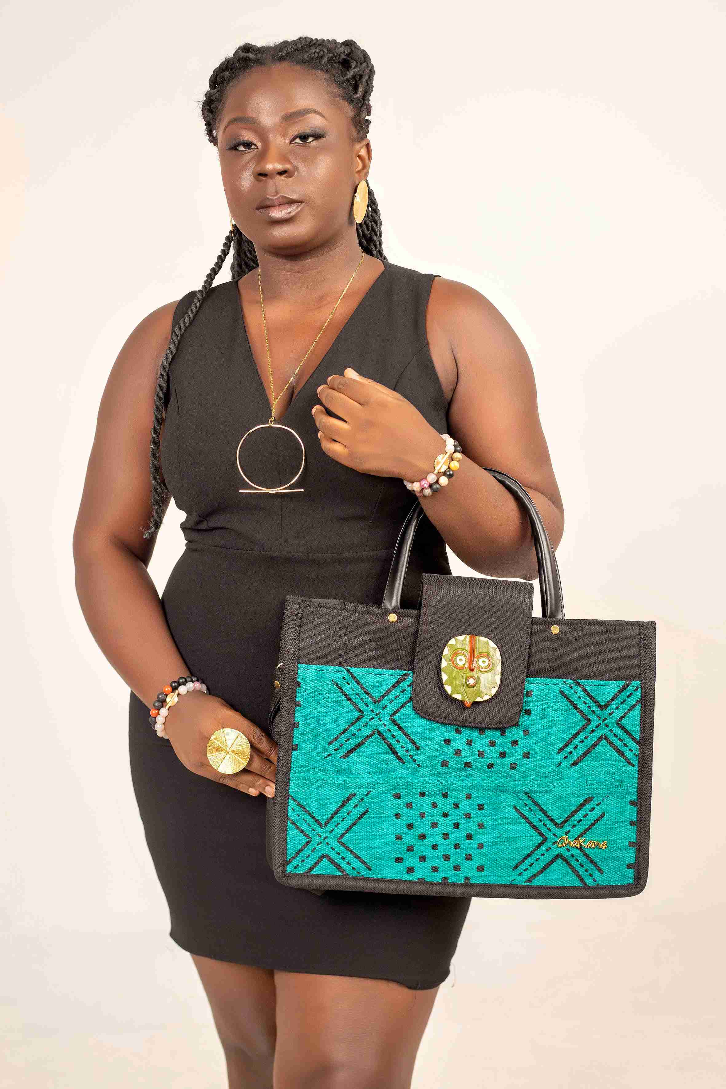 Sac à Main en Tissu Kente